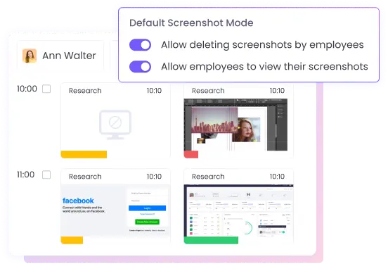 Individuelle Screenshot-Einstellungen für Ihr Team