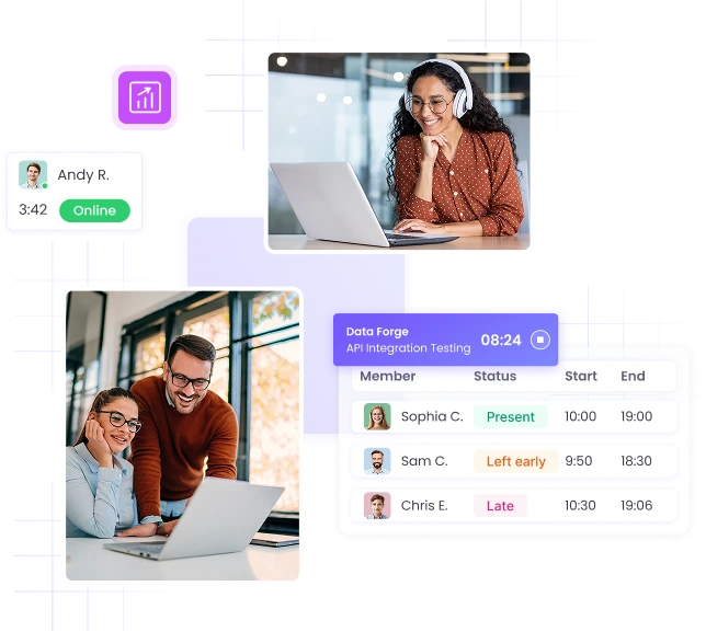 Employee Clock In Software with Time Tracking Track employee clock ins and clock outs with our employee clock in software