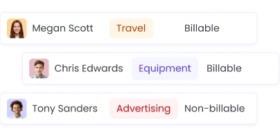 Manage Company Expenses Manage company expenses by tracking amounts, dates, and receipts for better organization