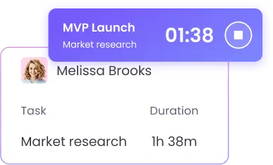 One-Click Time Tracking Start tracking time on tasks with the best work task timer