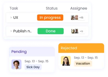 Staying Organized Employee time clock app with task management and leave management features for staying organized