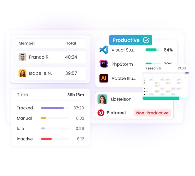 Employee time clock software to track staff work hours