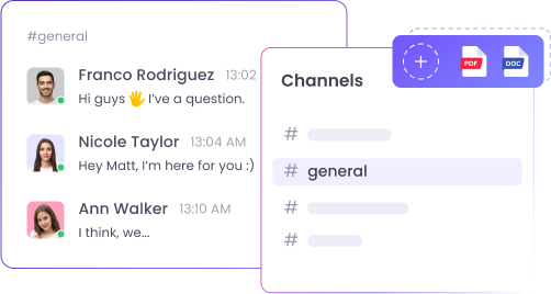 Team-Chat für effektive Zusammenarbeit bei WebWork Time Tracker