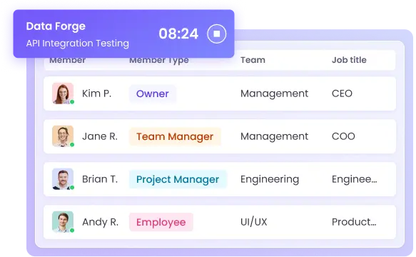 Scalable timekeeping for large teams Timekeeping for teams of all sizes, from startups to enterprises