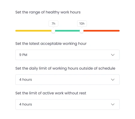 Einstellungen zur Work-Life-Balance Anpassbare Einstellungen zur Work-Life-Balance